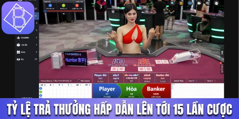 Tỷ lệ trả thưởng hấp dẫn lên tới 15 lần cược